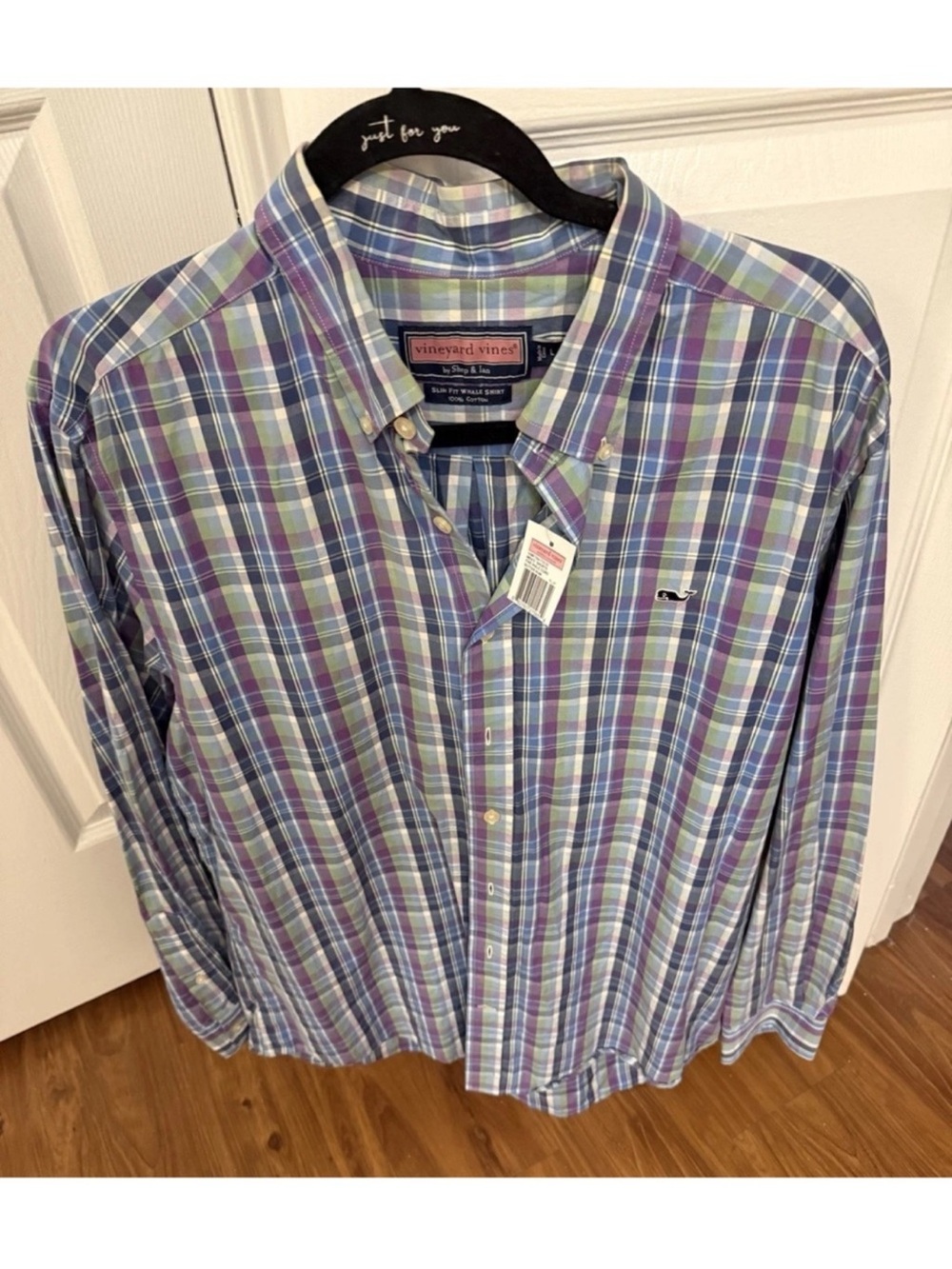Vineyard Vines Plaid Button-Down Shirt in Blue, Purple & Green